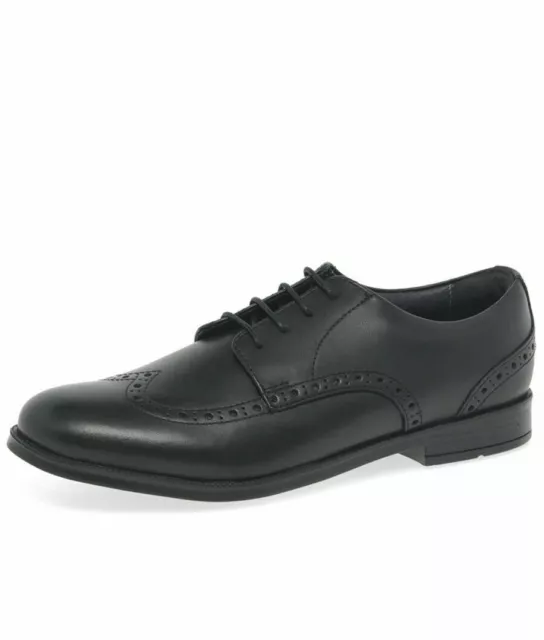 Start-Rite Childrens Girls Brogue PRI Black Leather School Shoes - various sizes