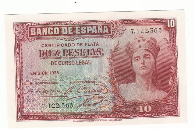 Espagne 10 Pesetas 1935 Neuf (Usa) Eue186