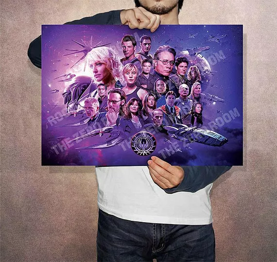 Battlestar Galactica - Cast Montage Poster  -  A3 Size