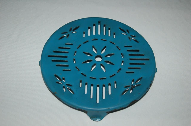 Dessous de plat en fonte émaillée bleu français