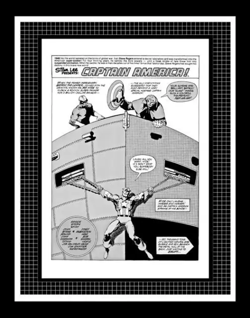 John Byrne Captain America #252 Rare Production Art Pg 1 Monotone