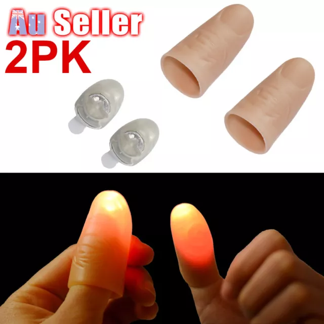 2pcs Tricks Thumb GSPG78501x2 Light Up Finger Magic Lights Fingers LED Props