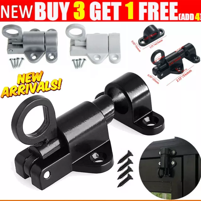 Aluminium Alloy Door Latch Sprung Attic Loft Ceiling Hatch Lock Catch w/ Screws