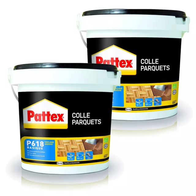 Parkettkleber Pattex P618 Classc 2 x 7KG Eimer Mosaik-Parkett & kurze Leisten