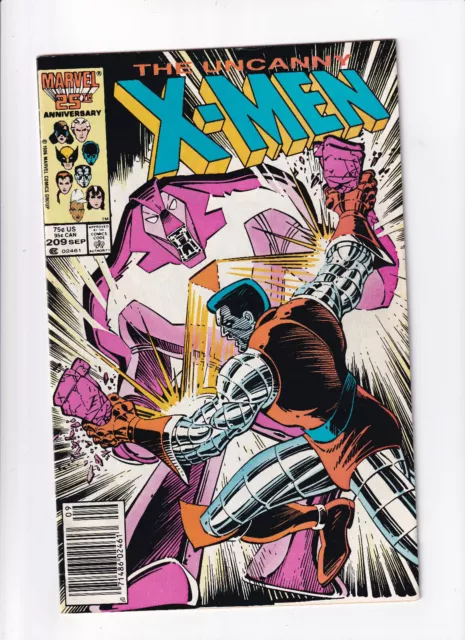 The Uncanny X-Men #209 Marvel 1986 Newsstand  Fine-