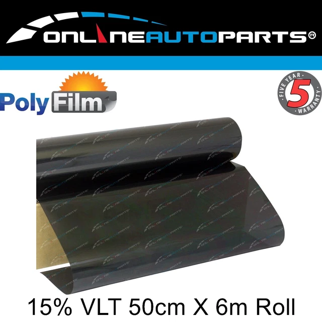Window Tint Film 15% Dark Black 50cm-6m Car Auto Home Office DIY Roll