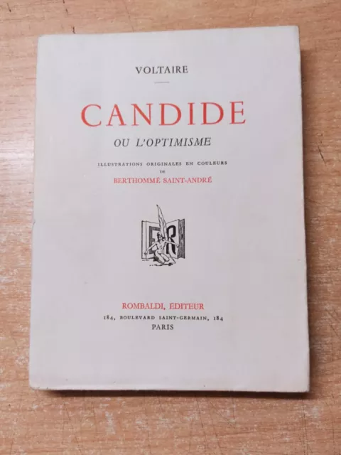 CANDIDE OU L'OPTIMISME par VOLTAIRE: bon Couverture souple (1921