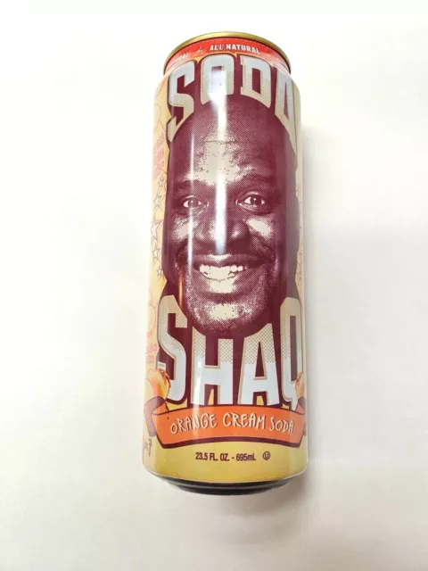 Arizona Soda Shaq Orange Cream Tall Can, Bottom-Drained - Empty, Rare