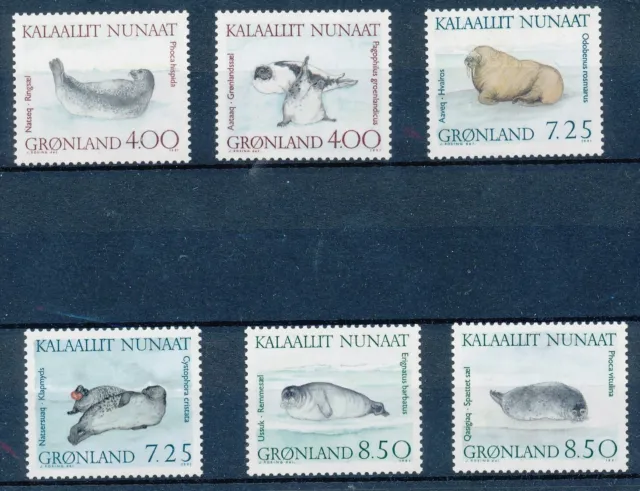 [BIN15588] Greenland 1991 Seals good set of stamps very fine MNH