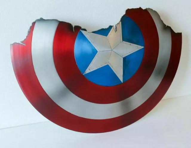 Broken Shield of Captain America Metal Prop Replica Avengers Endgame Shield Gift