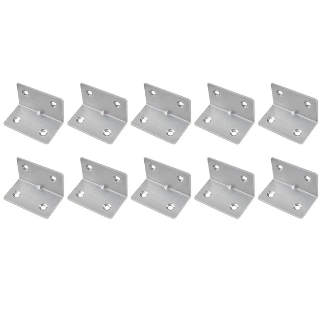 10 piezas Soporte de trípode en forma de L con abrazadera de 90 grados Estantes de esquina Montados En La Pared