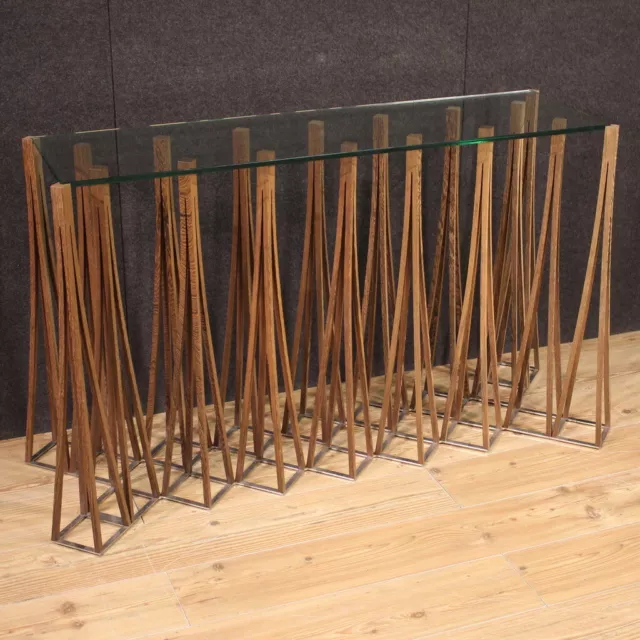 Dukmi Chun consola mueble diseno mesa moderna cristal acero madera 2010