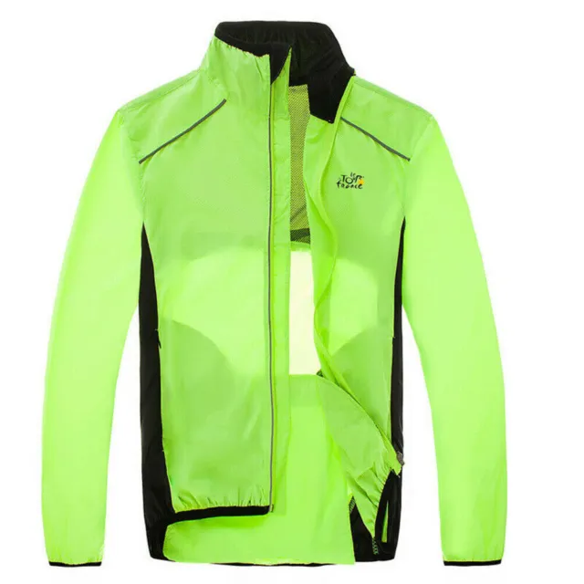 Mens Windproof Cycling Sport Jacket Waterproof MTB Road Bike Rain Coat Wind Coat