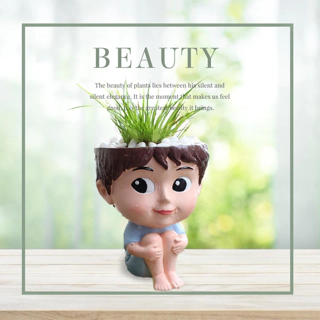 Pot De Planteur De Tête Fait à La Main Décoratif Mignon Créatif Pour La