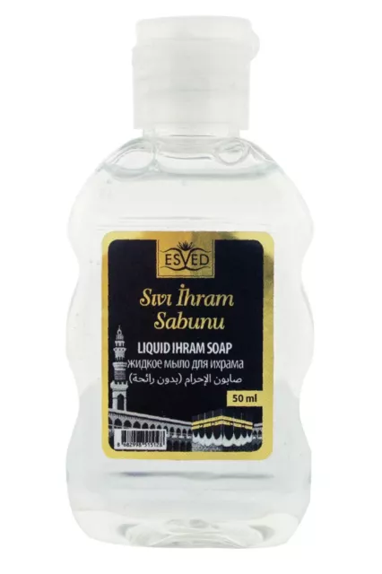 4X Special Hard, 2X  Liquid Unscented Soap for Ihram and Hajj Travel Size 50ml