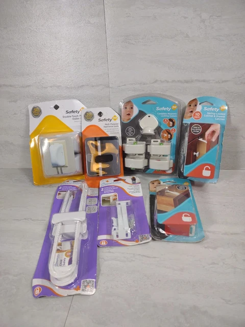 Lot of 7 Safety 1st Dreambaby baby proofing sliding lot appliance lock outlet co