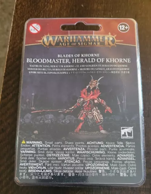 NEW! Warhammer Age of Sigmar, "BLADES OFKHORNE, BLOODMASTER HERALD OF KHORNE