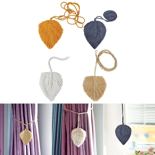 Embrasses de rideaux en macramé tissées à la main Boho Drapery Holdback pour