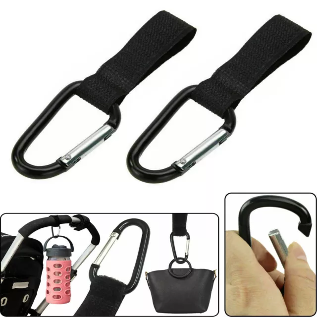 Universal Pram Clips Baby Buggy Pushchair Stroller Shopping Bags Hook Straps