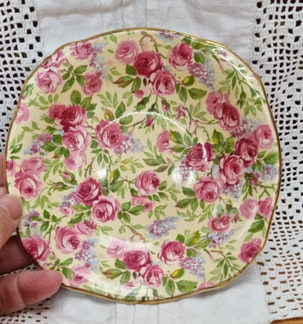 Vintage Royal Winton Chintz Very Pretty "June Roses" pattern Pin Tray - RARE