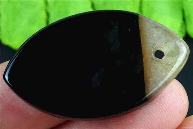 V09096 34x20x5mm Black/white Druzy Geode Agate Marquise Pendant Bead
