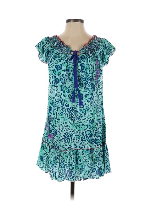 NWT Krista Lee Women Green Casual Dress S