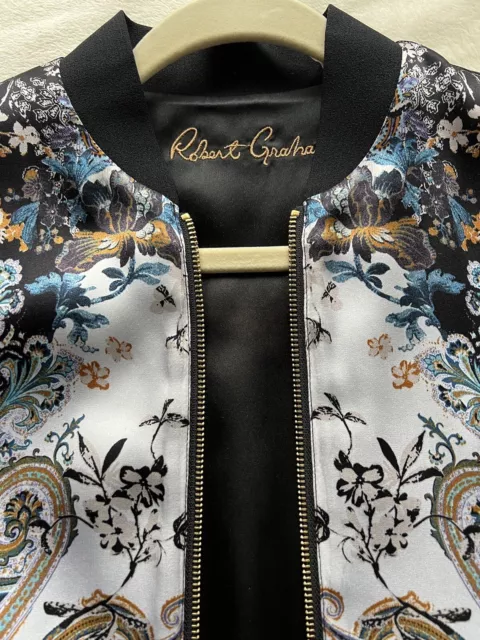 *Perfect for Spring* ROBERT GRAHAM Silk Jacket with floral paisley print 2
