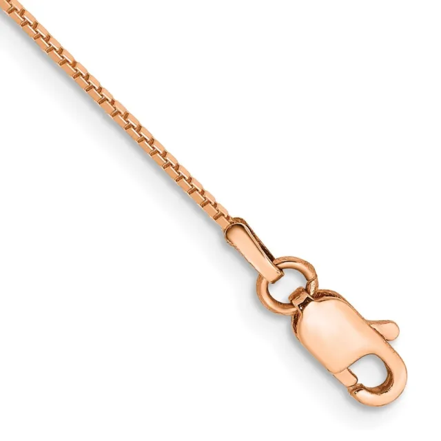 14K ROSE GOLD .9mm Box Link Chain 10inch Anklet for Women $248.00 ...