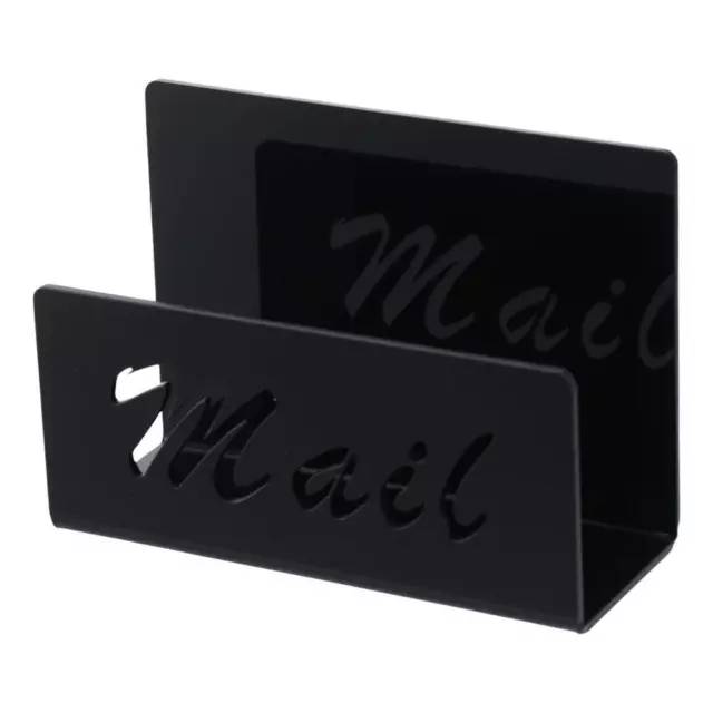 Black Mail Holder 5.7*2.16*3.94 inches Iron Storage Rack  Office