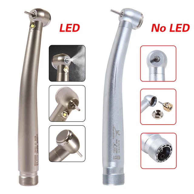 Pieza de mano LED turbina alta velocidad fibra óptica dental estilo NSK 2HOLE