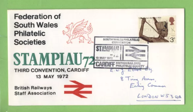 G.B. 1972 British Railways Philatelic Society 'Stampiau 72' cover