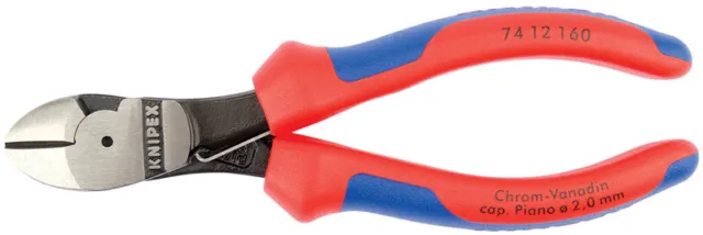 Draper Knipex 160mm High Leverage Diagonal Side Cutters w Return Spring 44268