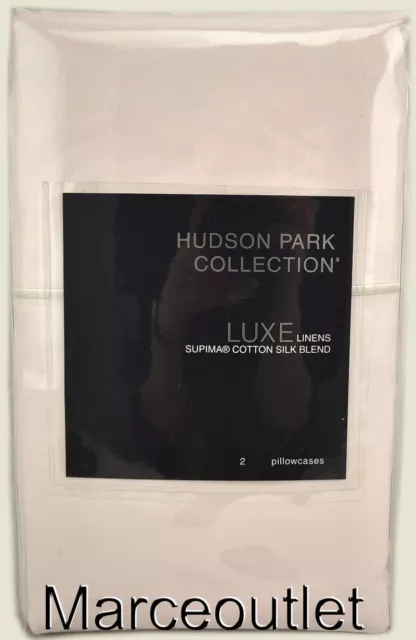 Hudson Park Luxe Linens Supima Cotton Silk Blend STANDARD Pillowcases Blush