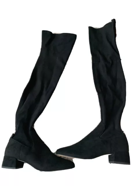 Dolce Vita Jimmy Women's Black Over The Knee Block Heel Boot Sz 8 13709*