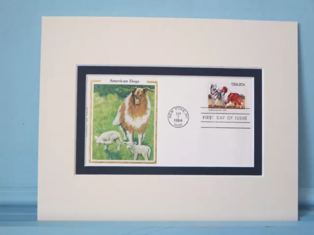 Great American Dog Breeds - the Collie & the Alaskan Malamute & First Day Cover