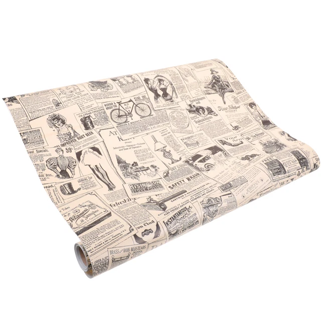 VINTAGE NEWSPAPER WALLPAPER Retro Newspaper Wall Decals Sticker Student