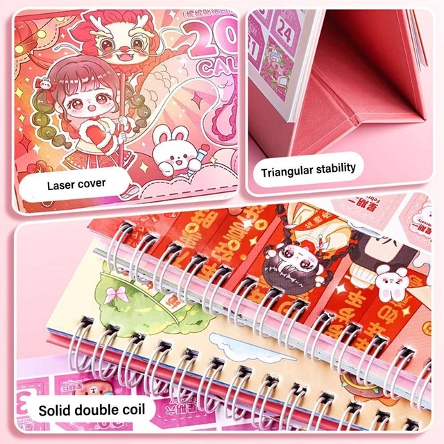 DAILY MONTHLY 2024 Calendar 2024 Table Planner School Office Supplies