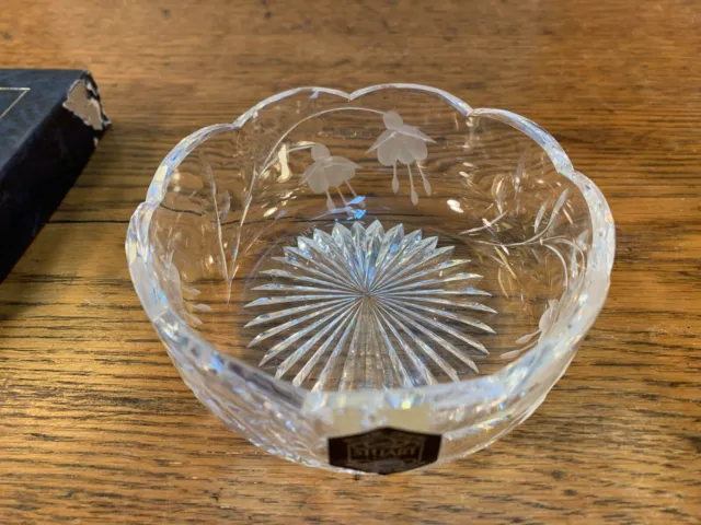 Vintage Quality English Stuart Crystal Pin Dish Condiment Bowl 10cm