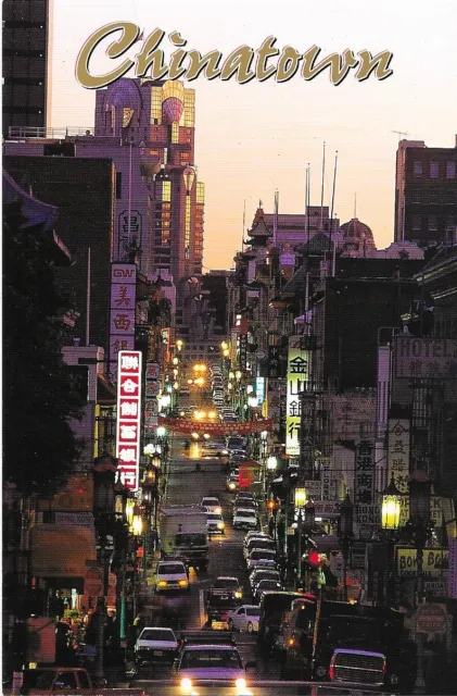 Ak San Francisco (Kalifornien), China Town bei Sonnenuntergang um 2001