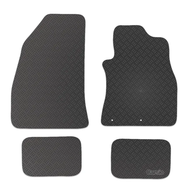 Carsio Tailored Rubber Car Floor Mats For Fiat Qubo 2008 to 2020