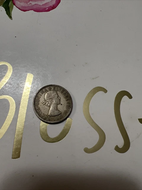 1957 Regina+Elizabeth 11 Two Shilling Coin