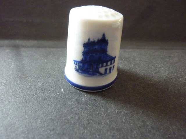 Dé à Coudre Collector En Porcelaine Fine - Édition Limitée Los Angeles - Boîte Cadeau En Dôme Inclus - Fait Main En Angleterre