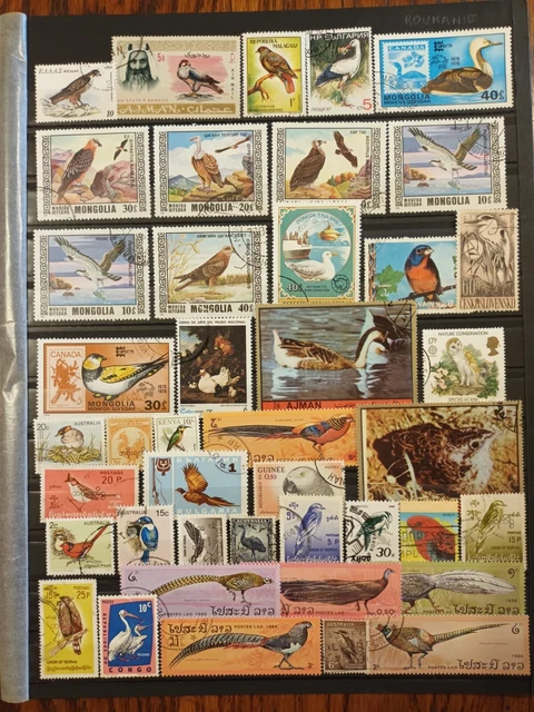 Lot de 42 Timbres Thématique "Oiseaux" (THE 192)