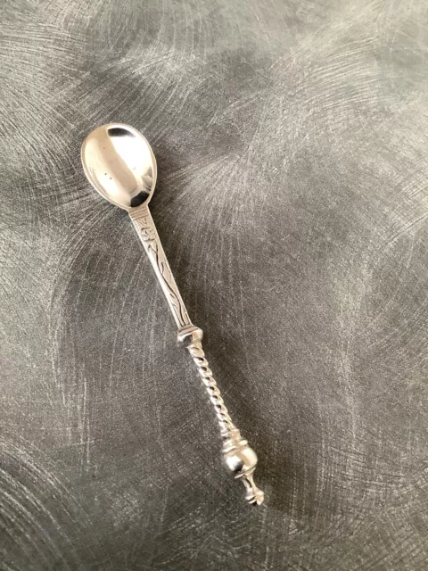 Superb  Solid Silver Dutch Hallmarked Salt Spoon Circa 1900