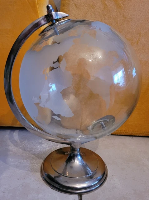 Décoration Bureau Vintage LIFEZEAL Globe Terrestre Antique 25,5cm Avec Base Métal - Décoration Bureau Éducative Pour Enfants/Adultes Globe Géographie Enfant