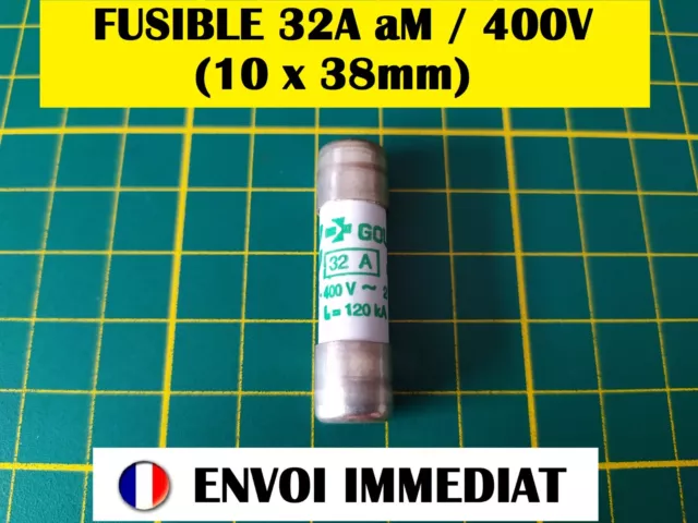 Cartouche Fusible céramique 32A aM / 400V (10x38mm)
