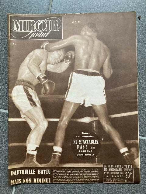 MIROIR DES SPORTS N°884 27 NOVEMBRE 1961 BOXE CLAUDE SALUDEN - CHIOCCA