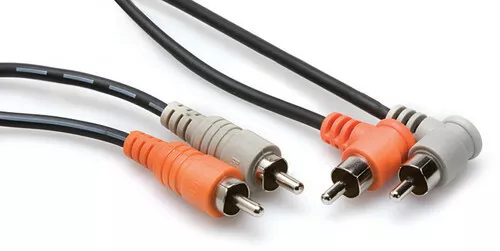 Hosa Stereo Intercon Dual Rca-Dual R-Angle Rca 6.6 ft [New ]