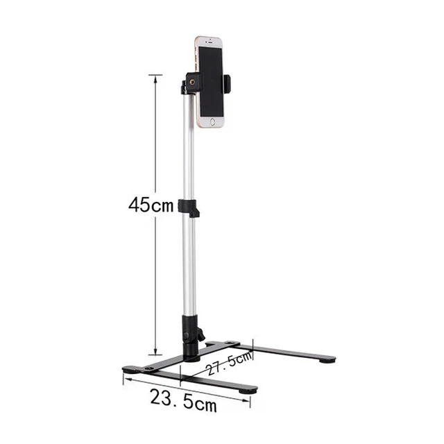 Sturdy and Foldable Overhead Tripod for Smartphone with Flexible Placement