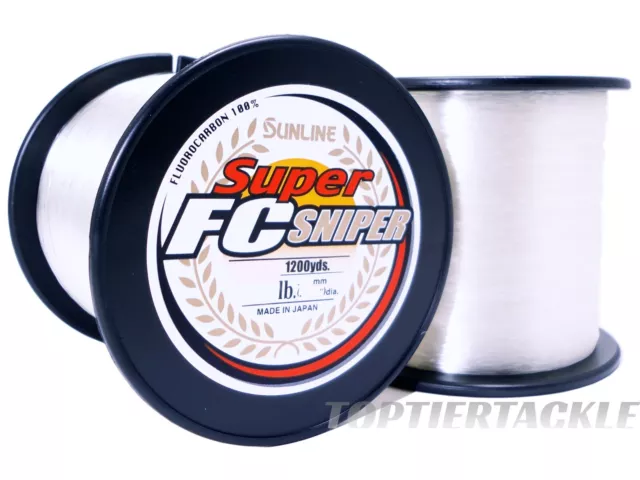 SUNLINE SUPER FC Sniper Fluorocarbon 1200 Yard Spool - Select Lb